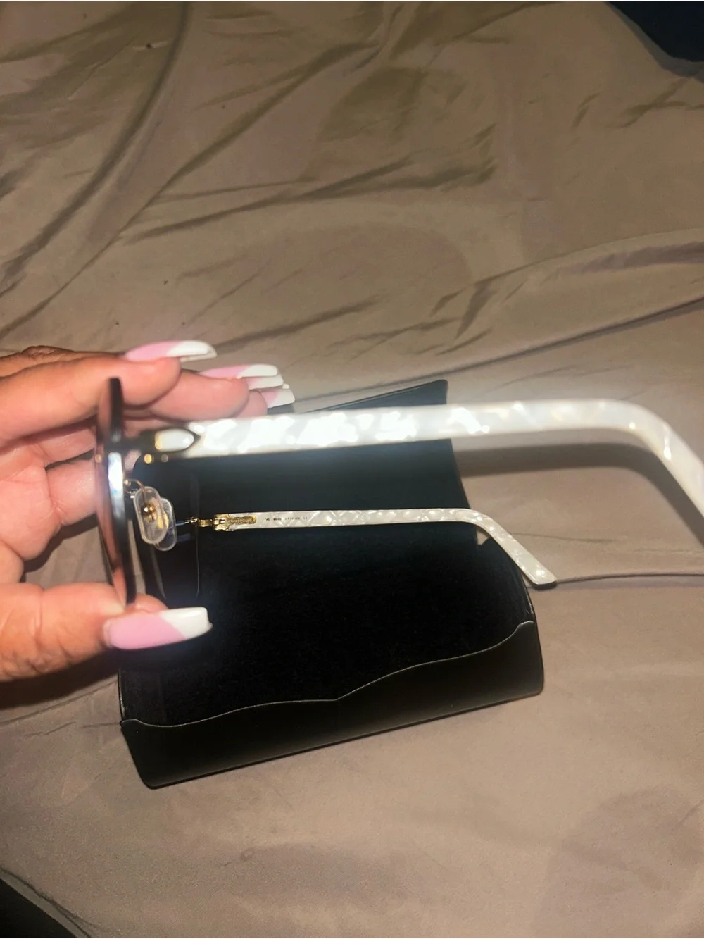 Cartier Rimless Sunglasses with Black Gradient Lenses and Gold Accents